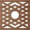 Ekena Millwork Chevron Wood Fretwork Pierced Ceiling Medallion, Walnut, 26"OD x 6 3/4"ID x 3/8"T CMWP26X26X0375CHWA - alternate 2